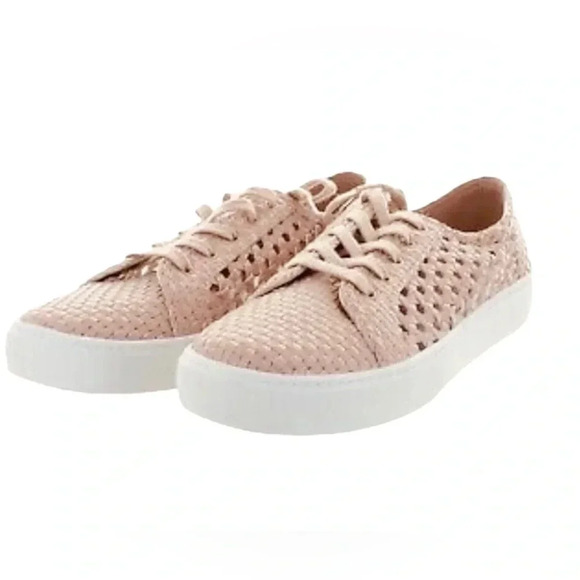 MARC FISHER Women's Surly Woven Faux Leather Sneakers - Light Pink - Size 8M - Picture 2 of 9